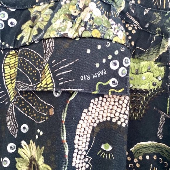 FARM Rio X Anthropologie Borogodo Green Jumpsuit - Picture 11 of 14